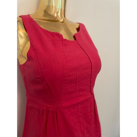 Anthropologie Edme & Esyllte Women's Sleeveless Red Linen Dress Size 4 - Picture 3 of 5